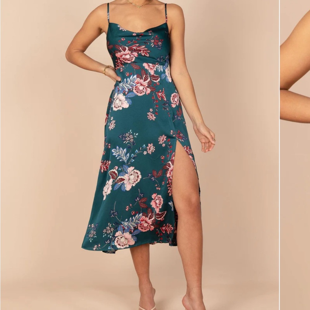 Petal & Pup Alejandra Cowl Neck Midi Dress